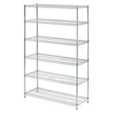 رف سلكي عالي التحمل بستة أرفف - فضي